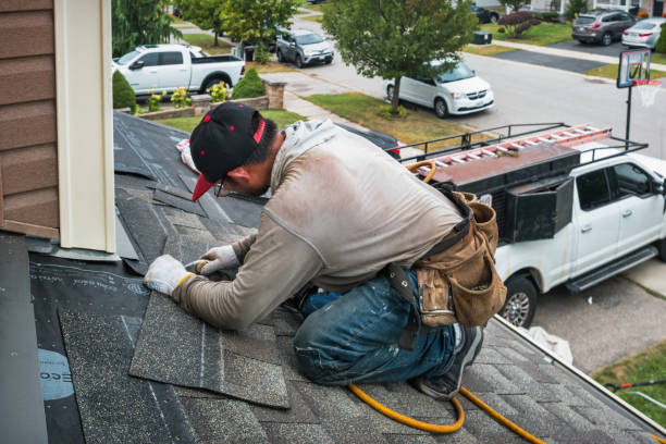 Professional Roofing technician working in Bayonne, NJ